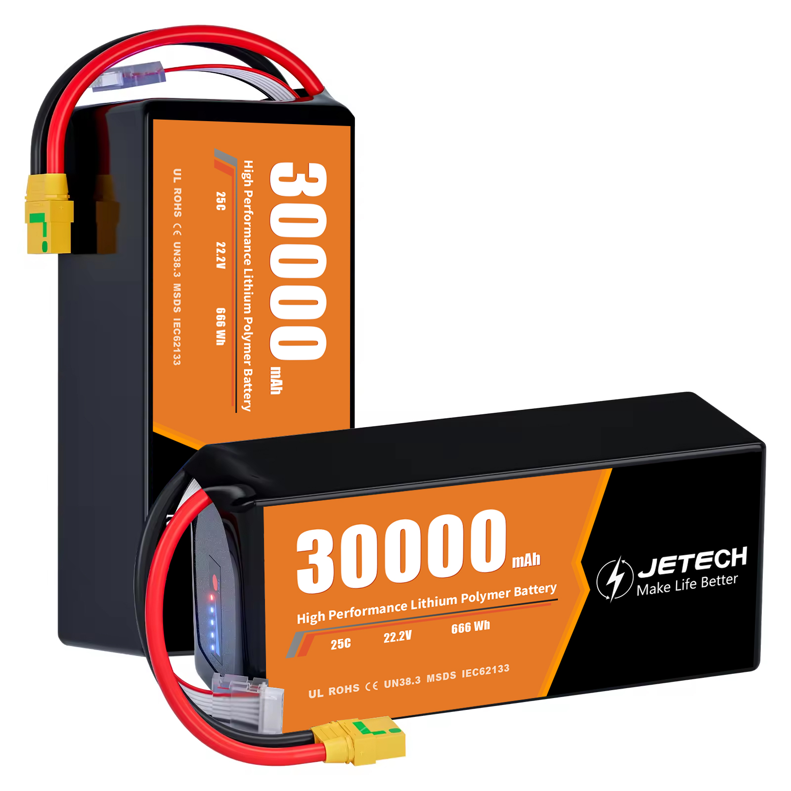 4S 6S 16000mAh 22000mAh 30000mAh 16Ah 22Ah 27Ah 30Ah 10C 20C 40C 80C 100C طائرة بدون طيار FPV بطارية ليثيوم أيون