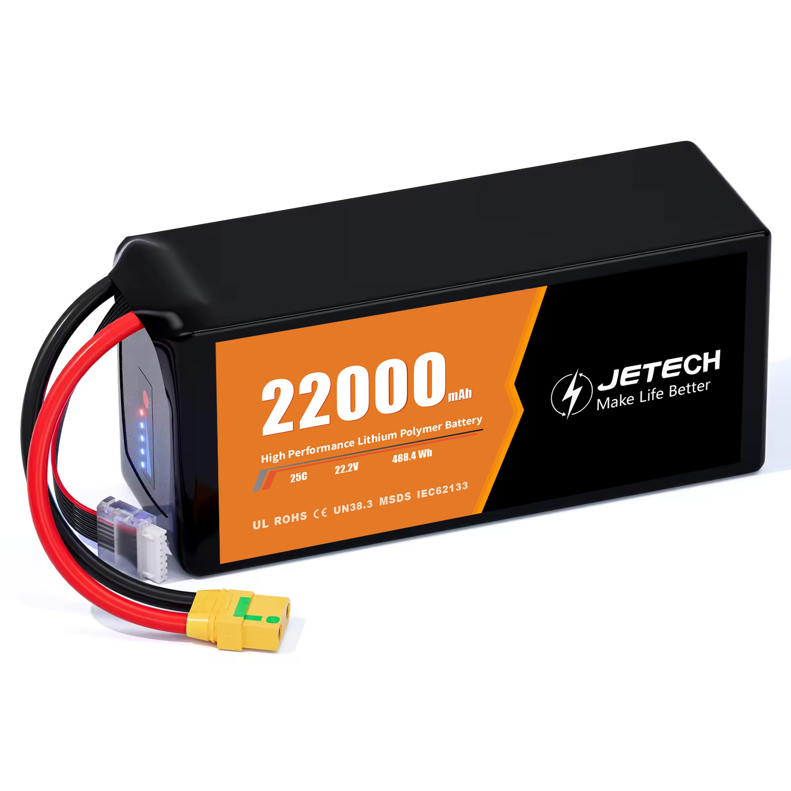 طائرة بدون طيار FPV بطارية ليثيوم بوليمر 6S 22.2V 6000mAh 7500mAh 9000mAh 2200mAh 4S 12S 30C 60C 100C 140C بطارية ليبو