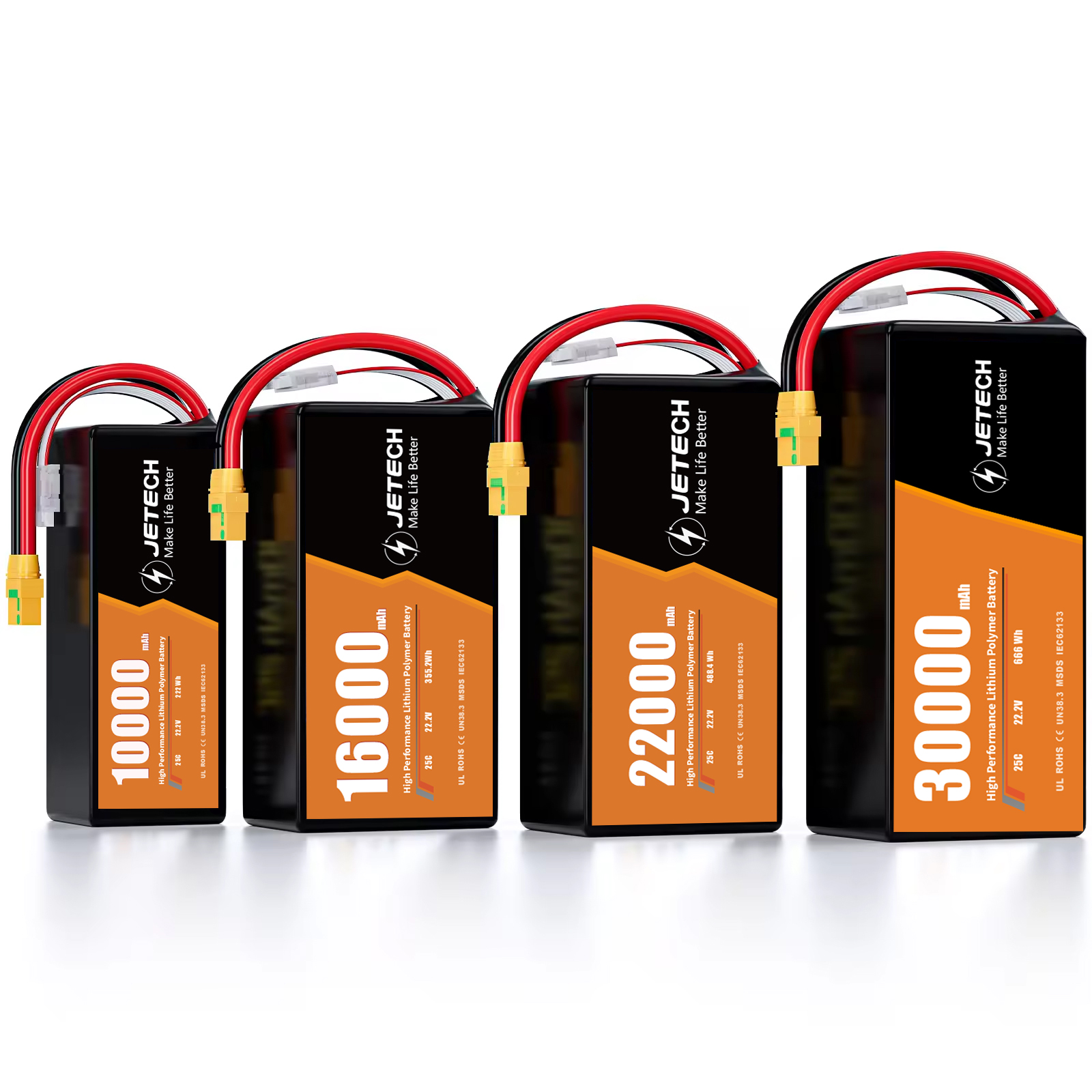 OEM 3S 4S 6S 11.1V 14.8V 22.2V 10000mAh إلى 30000mAh RC Car Lipo Battery 35C 100C Drone Lipo Battery Pack